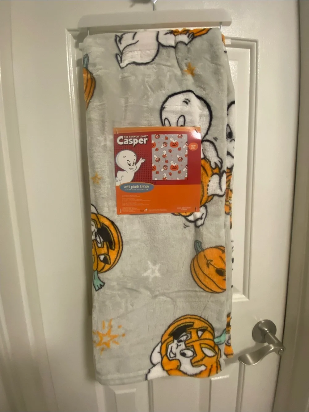 Kids' Gray Pumpkin & Ghost Plush Pajama Top - Soft Halloween Sleepwear